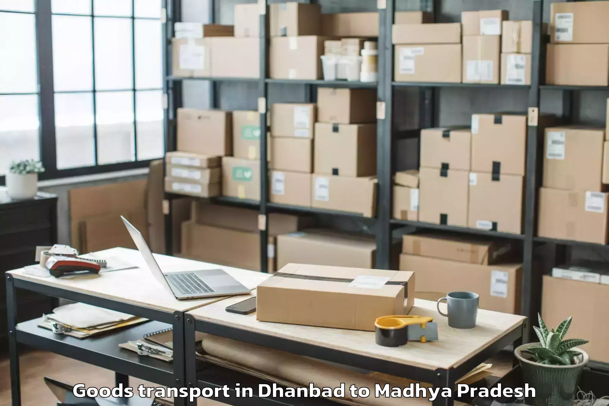 Easy Dhanbad to Budni Goods Transport Booking